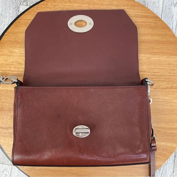 Coach Python Embossed Crosstown Crossbody Bag Brown - Picture 7 of 13